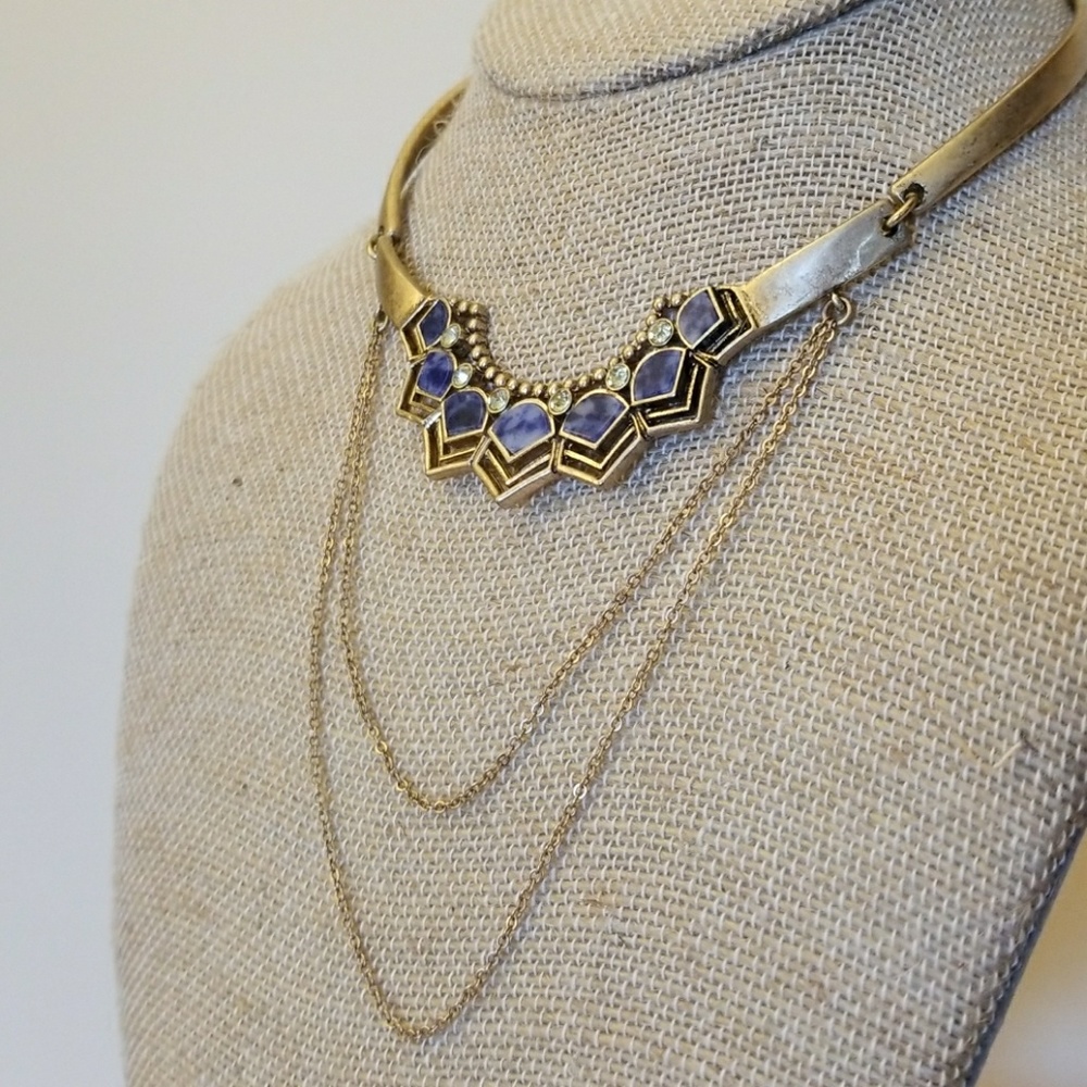 Chloe + Isabel Golden Lotus Collar Necklace